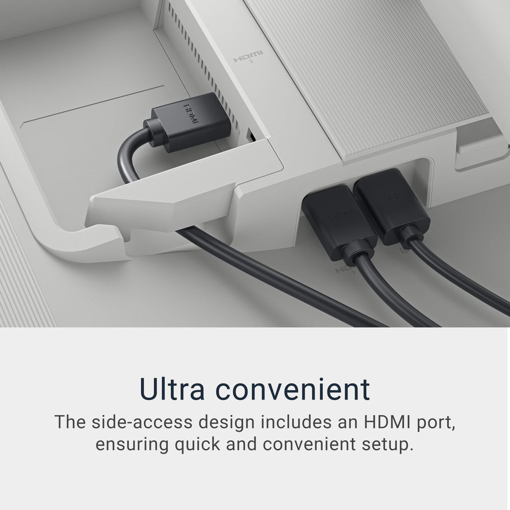 Dell S3225QS junto a teclado para comparar tamaño y proporción real