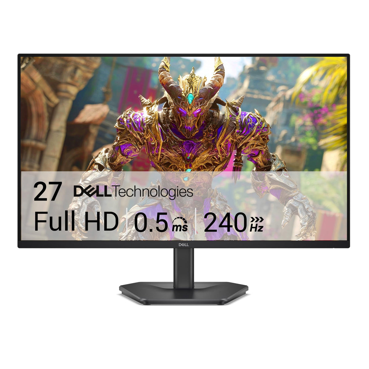 Dell SE2726HG frontal mostrando pantalla y colores vivos, mejora visual