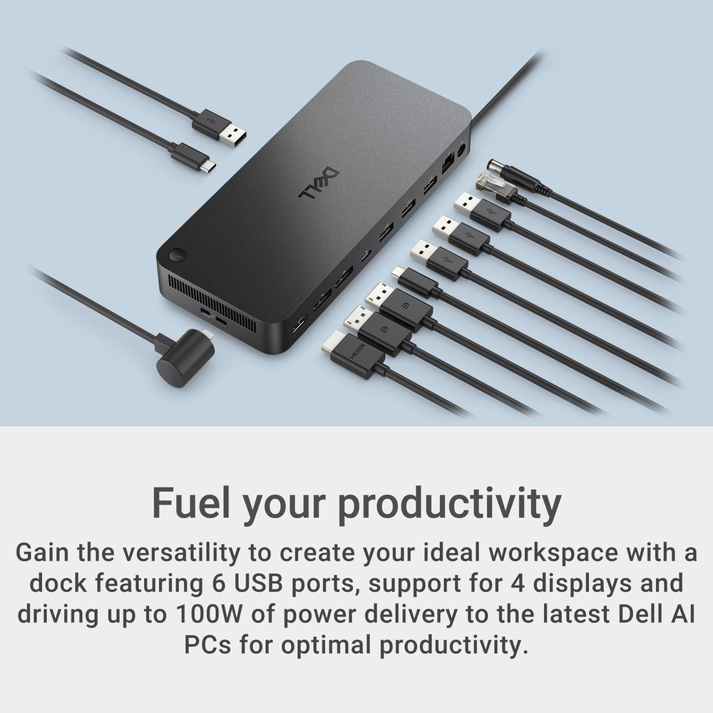 Dell WD25 cable USB-C ambidiestro con diseño durable mejora orden y flexibilidad