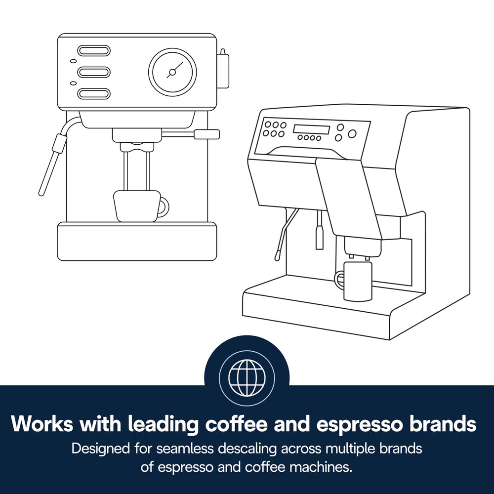 De'Longhi EcoDecalk junto a una taza para comparar tamaño y rendimiento prolongado