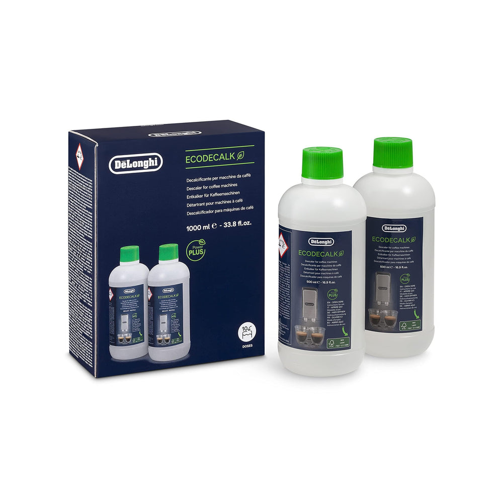 De'Longhi EcoDecalk frente del envase muestra formato y duración