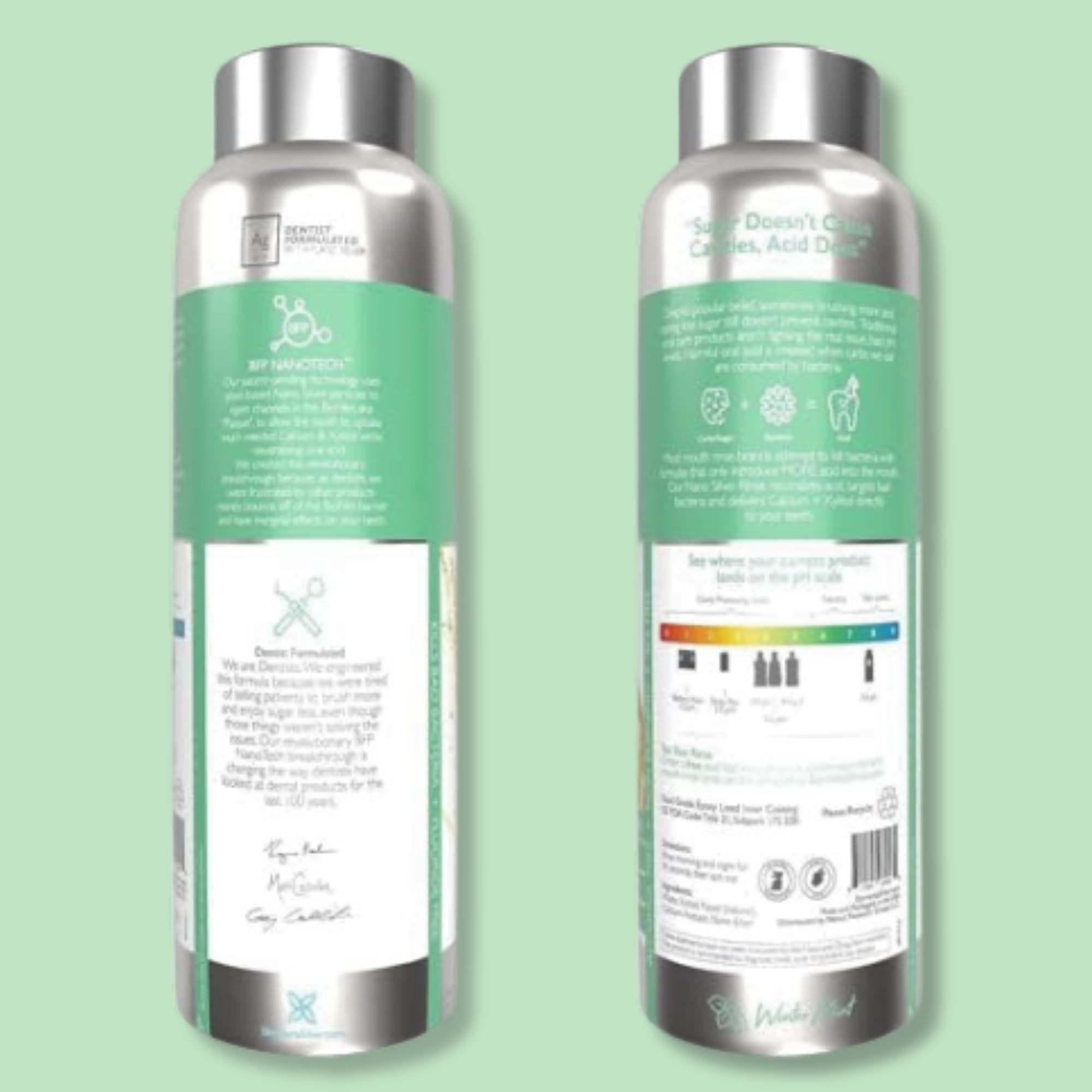 Delsmile Elementa Silver comparación de tamaño con una mano para escala