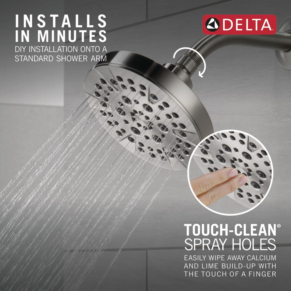 DELTA cabezal en uso con spray masaje relajante y mejor enjuague