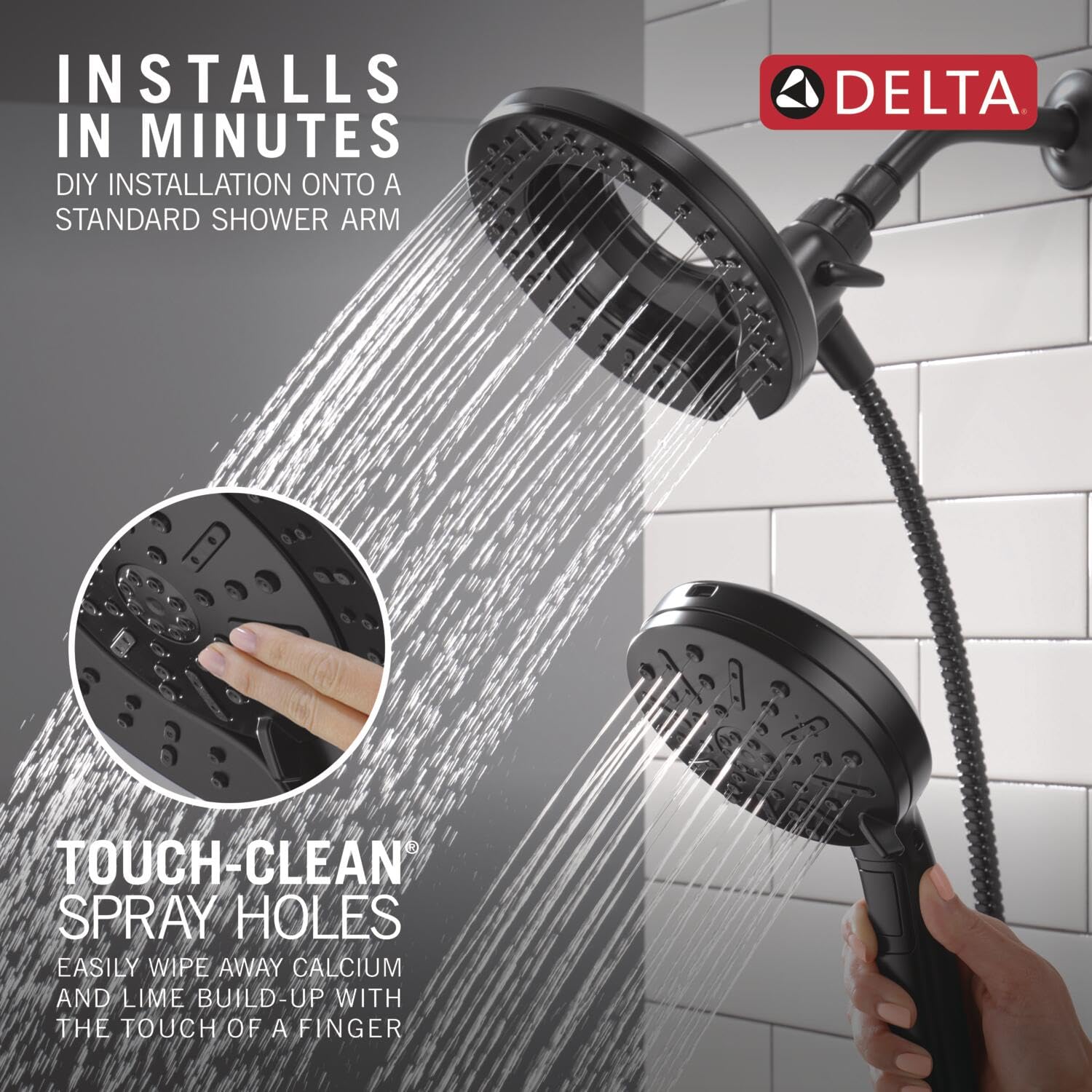 DELTA instalación en baño moderno mejorando estética y funcionalidad