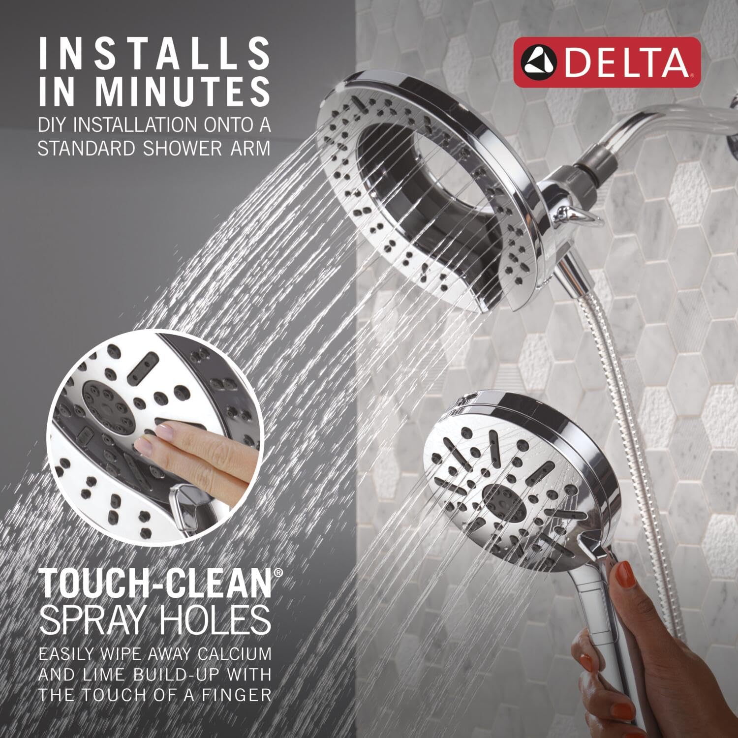 DELTA instalación en baño moderno mejora aspecto y funcionalidad