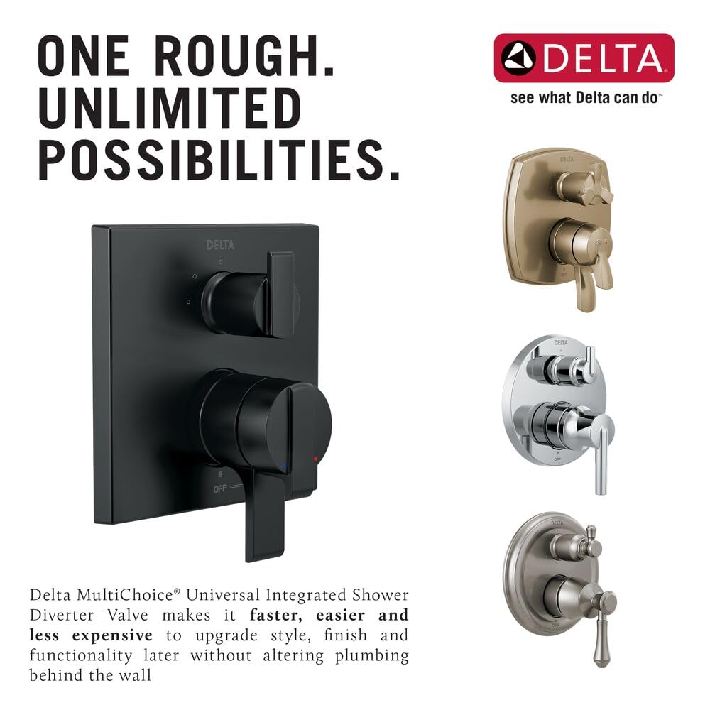Delta esquema de instalación que muestra grosor de pared permitido