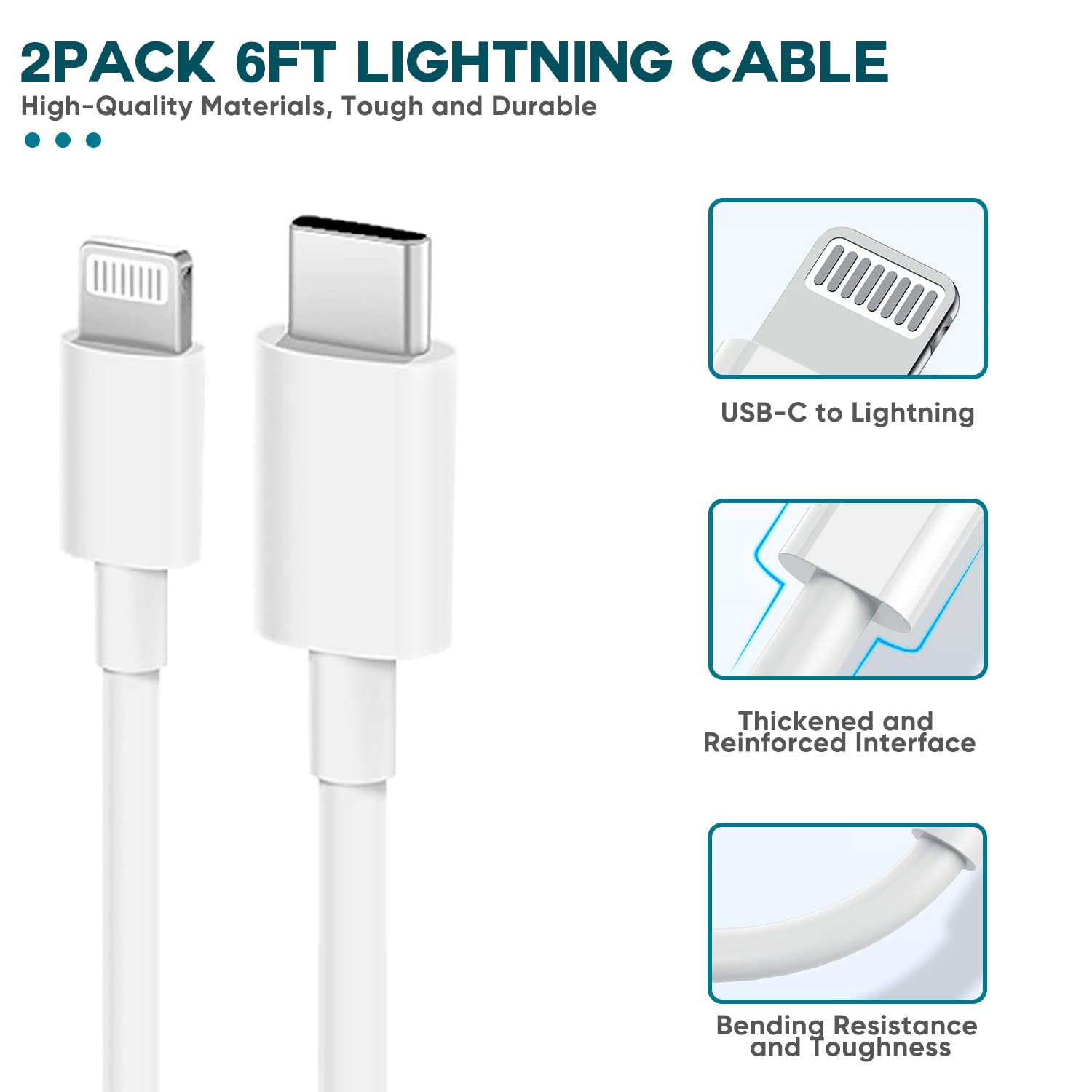 DelTucci conector Lightning primer plano asegurando compatibilidad iPhone