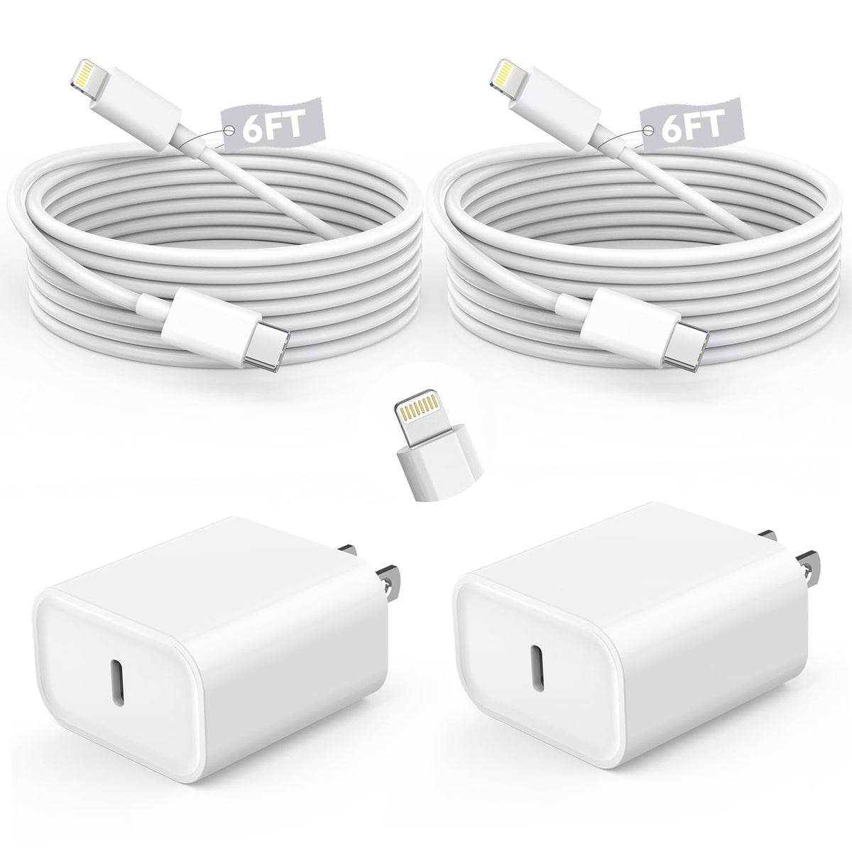 DelTucci adaptador frontal mostrando puerto USB-C y garantía de carga rápida