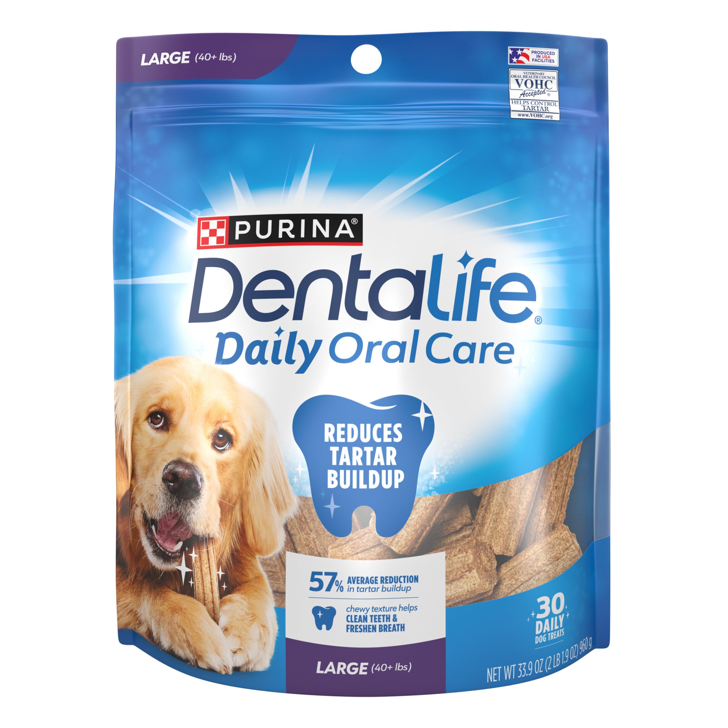 DentaLife Purina frente del empaque mostrando beneficios y frescura