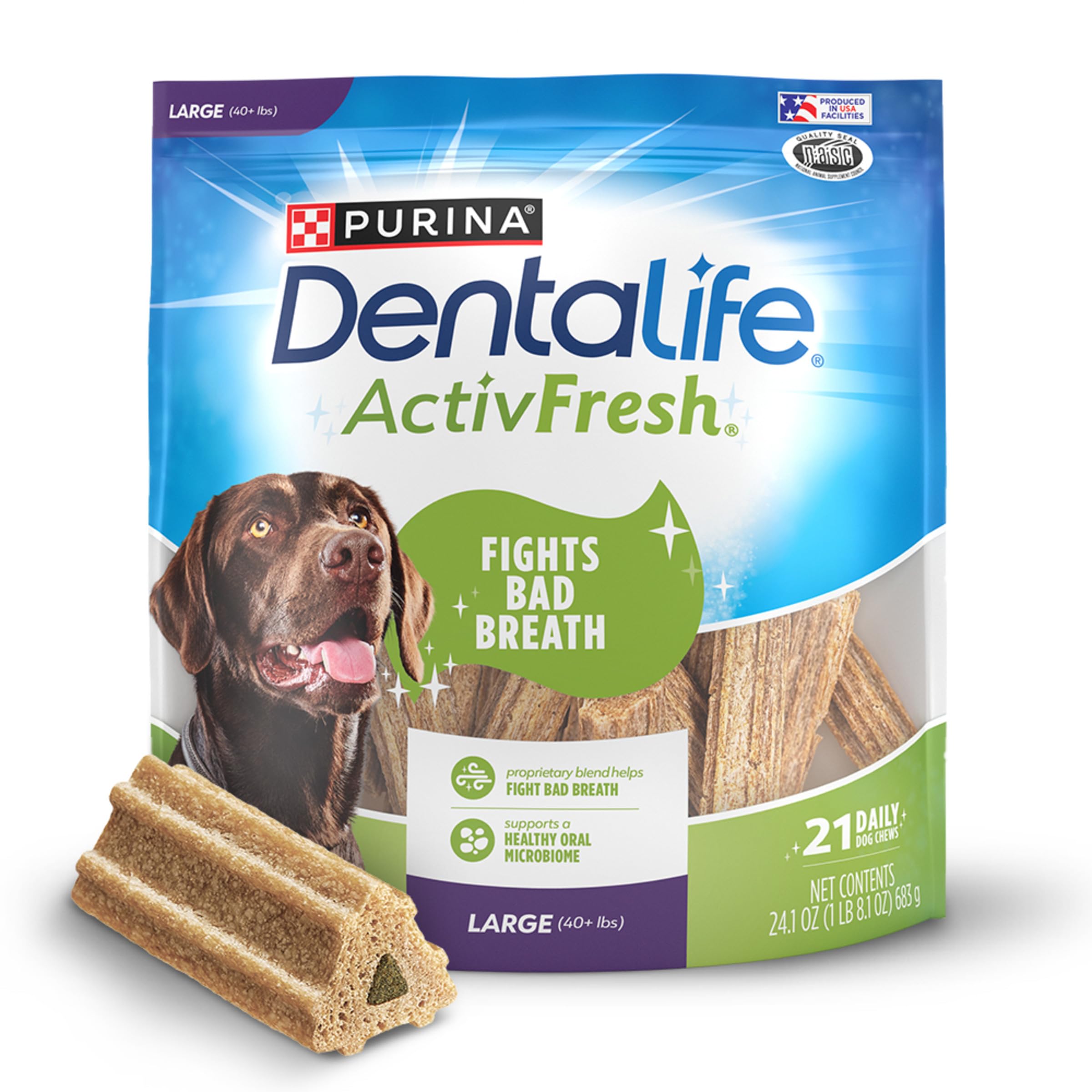 Dentalife Purina empaque frontal con bolsa resellable y 21 unidades