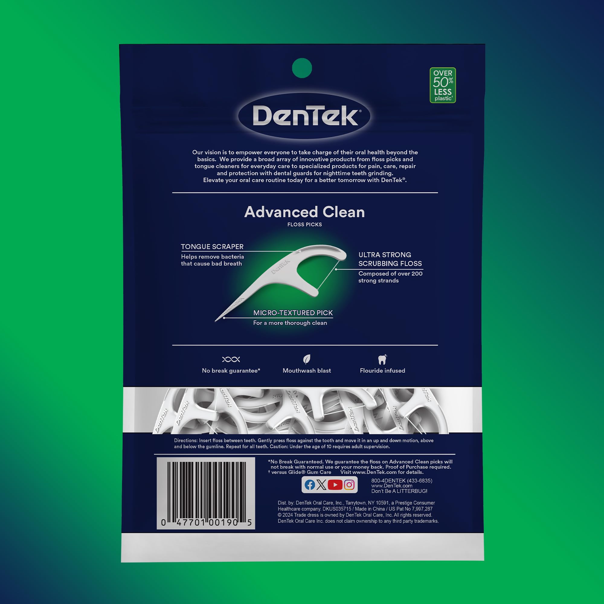 DenTek producto en bolso de diario resaltando conveniencia para llevar fuera de casa
