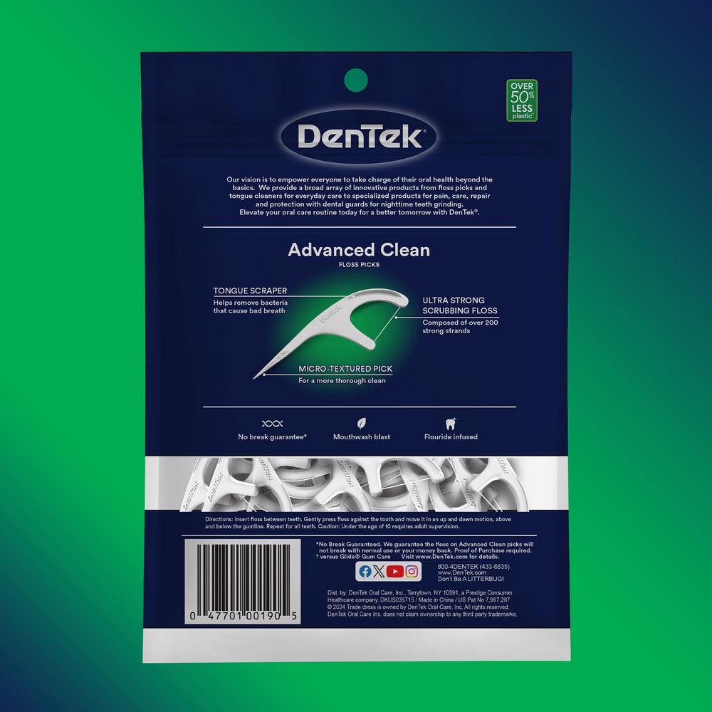 DenTek producto en bolso de diario resaltando conveniencia para llevar fuera de casa