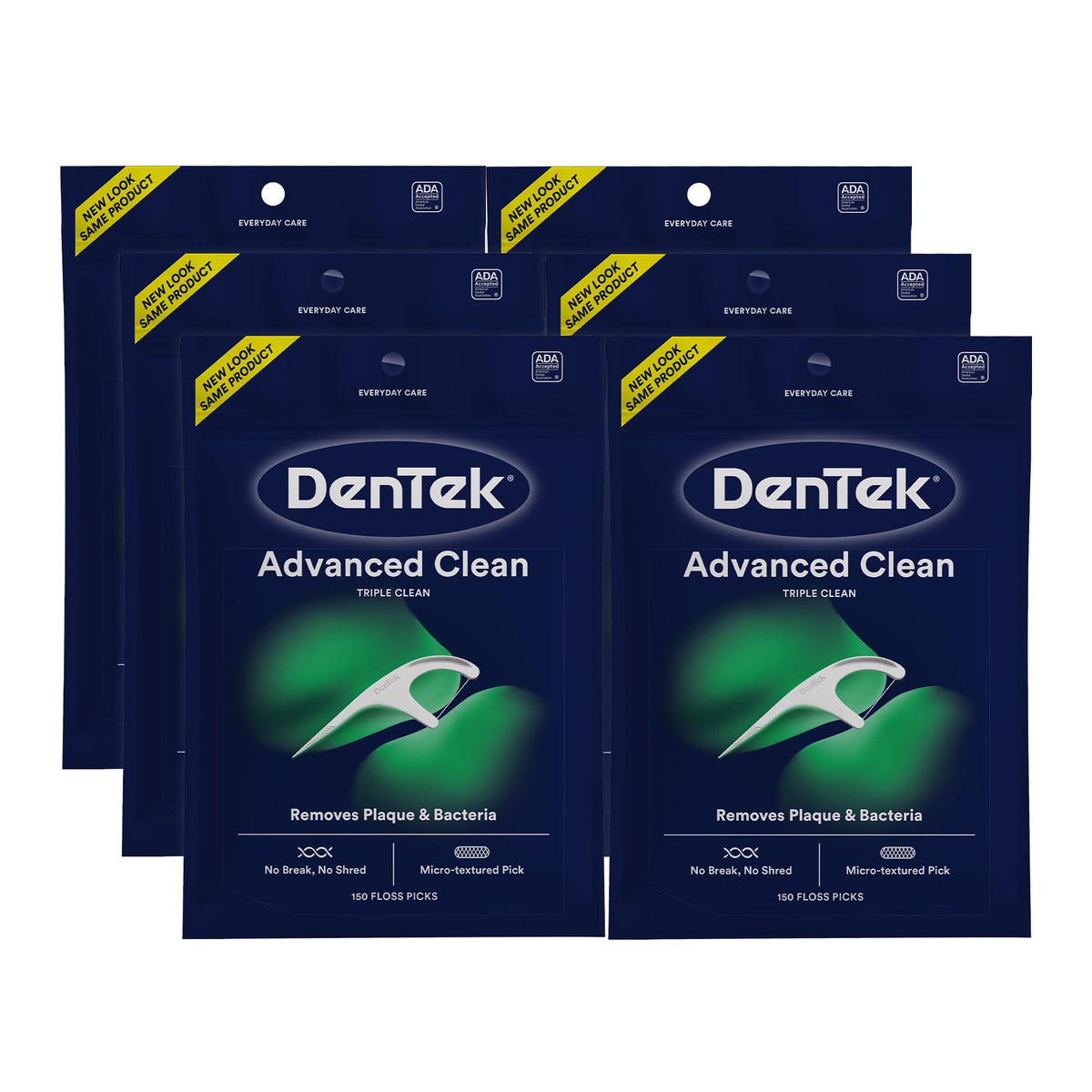 DenTek paquete frontal de 150 unidades con diseño y cantidad clara que facilita compra