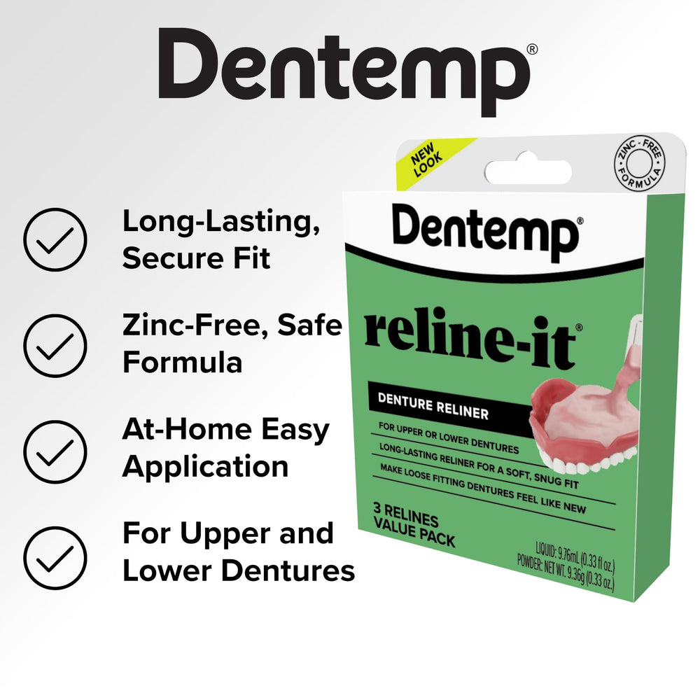 Dentemp dos paquetes en mano indicando ahorro del Value Pack