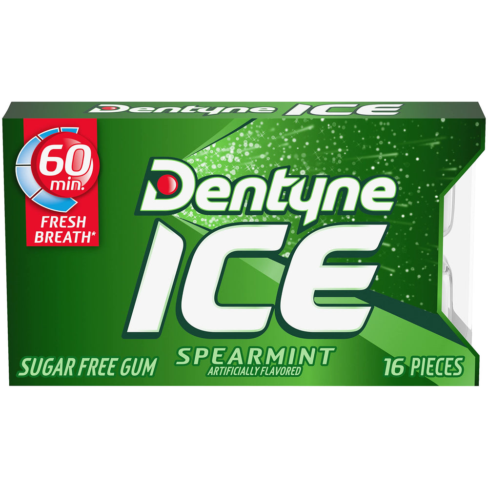 Dentyne varios packs apilados para almacenamiento fácil