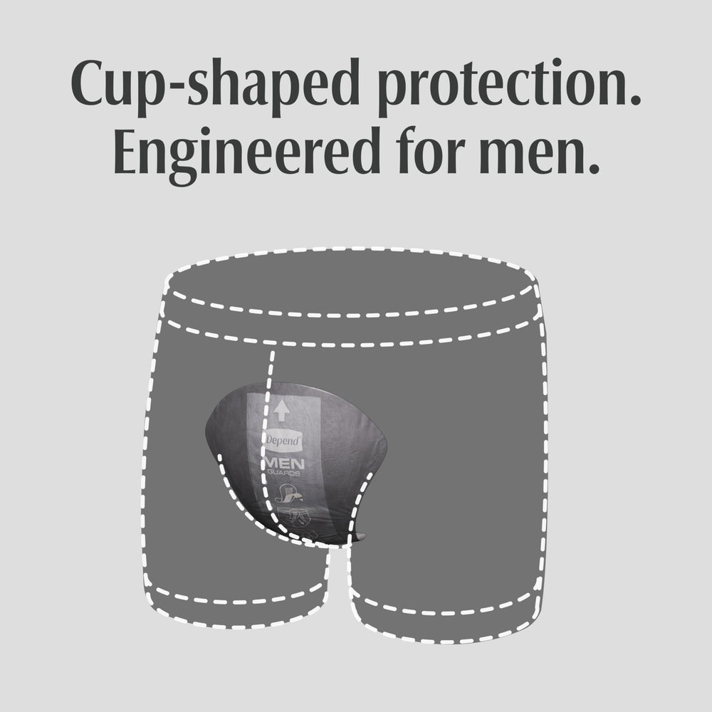 Depend enfoque de la forma en copa para ajuste anatómico masculino