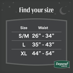 Depend hombre usando la ropa interior por la noche con ajuste discreto y seguro