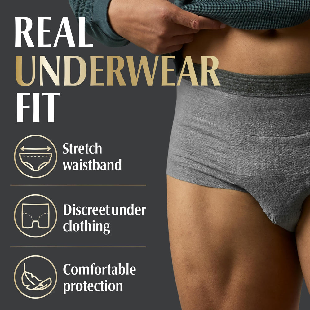 Depend real fit estilo casual en exterior mostrando discreción en actividades diarias