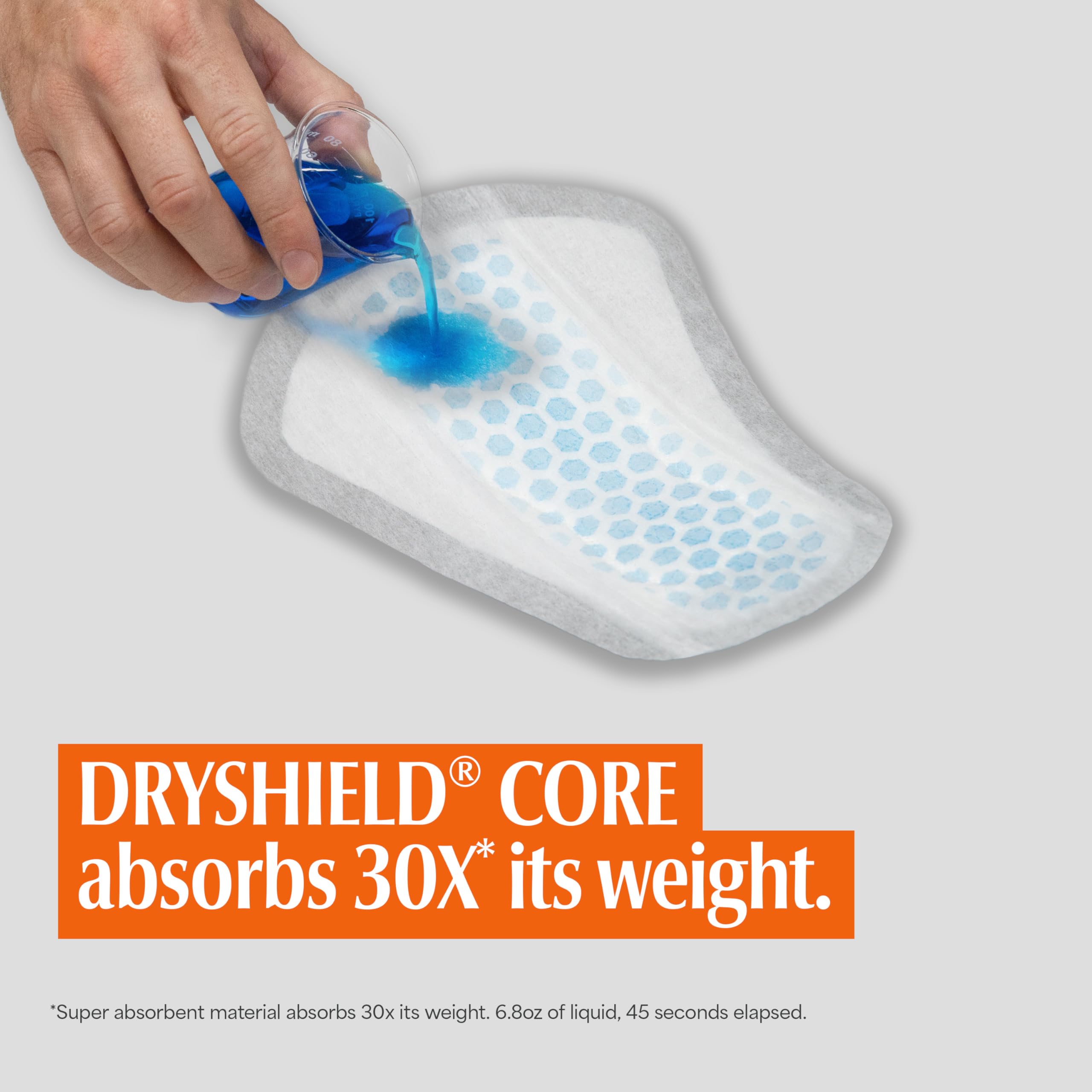 Depend almohadilla envuelta individualmente para llevar y conveniencia