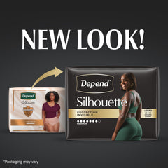 Depend Silhouette detalle de la cintura elástica para ajuste seguro