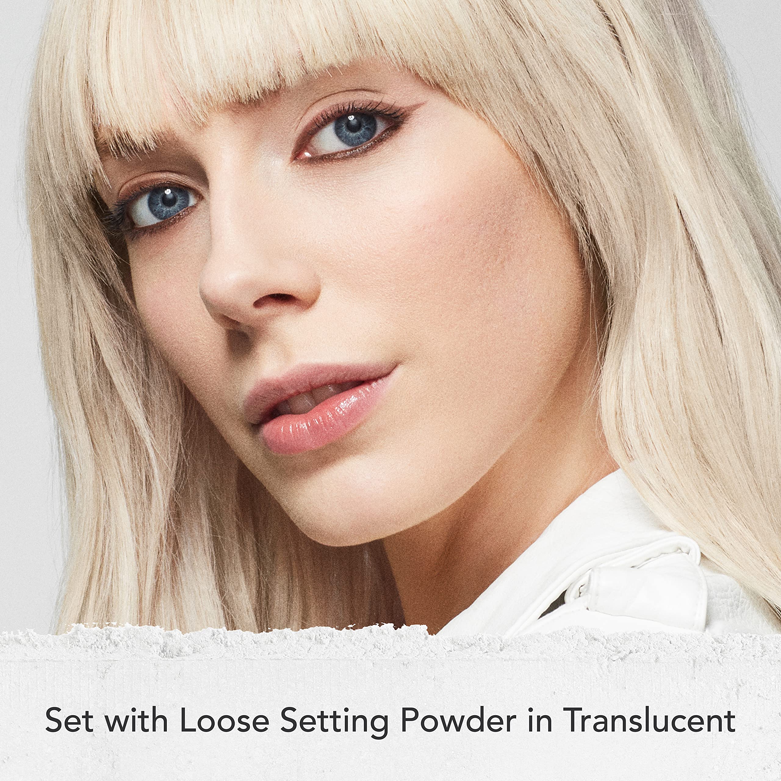 Dermablend en aplicación con brocha fija maquillaje y controla brillo