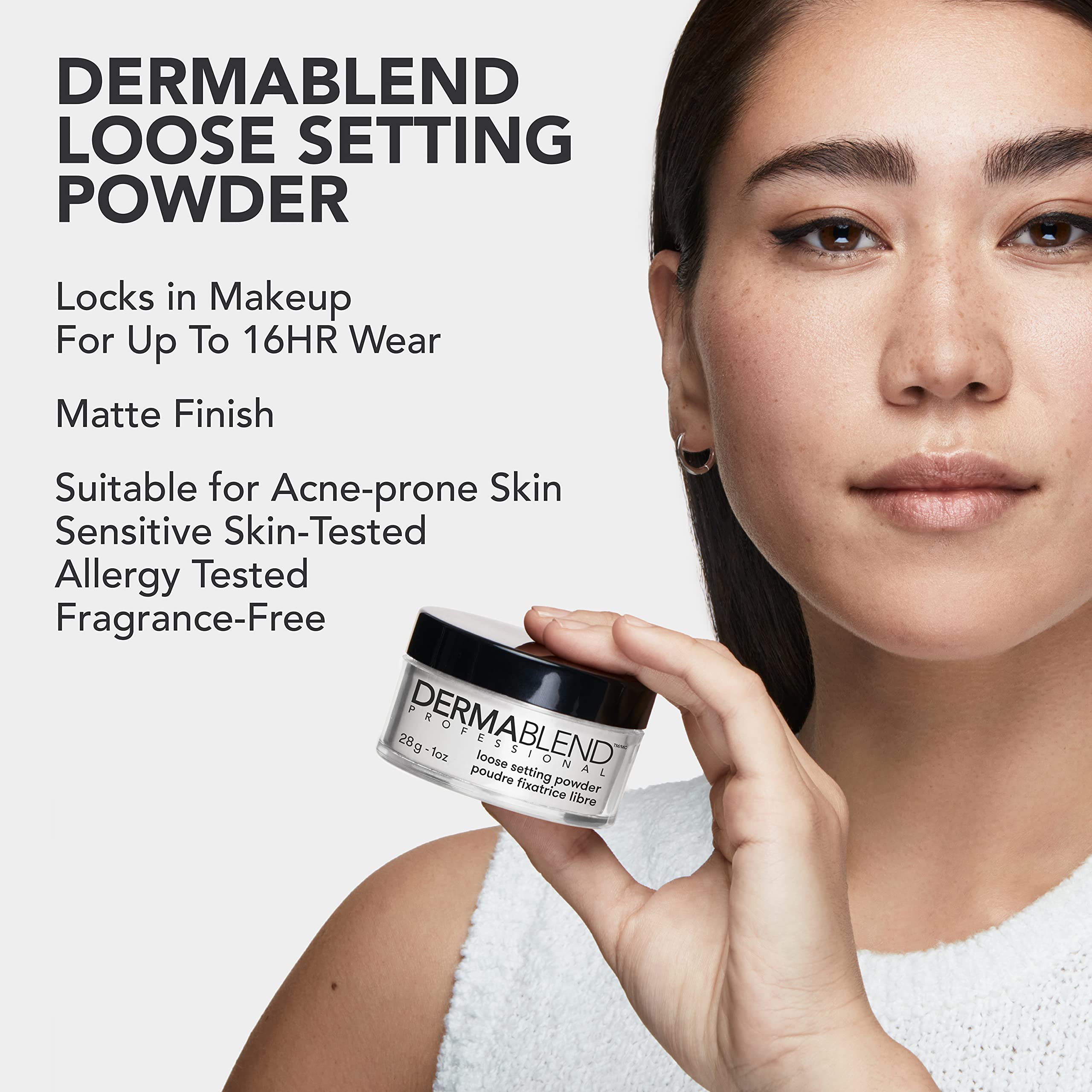 Dermablend etiqueta del producto indica libre de fragancia y no comedogénico