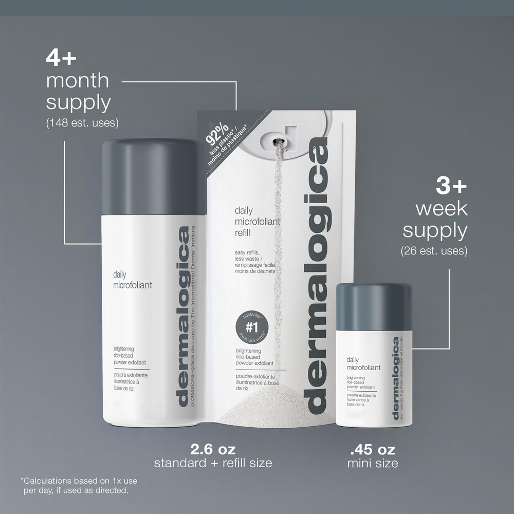 Dermalogica imagen antes y después que muestra mayor luminosidad y textura mejorada