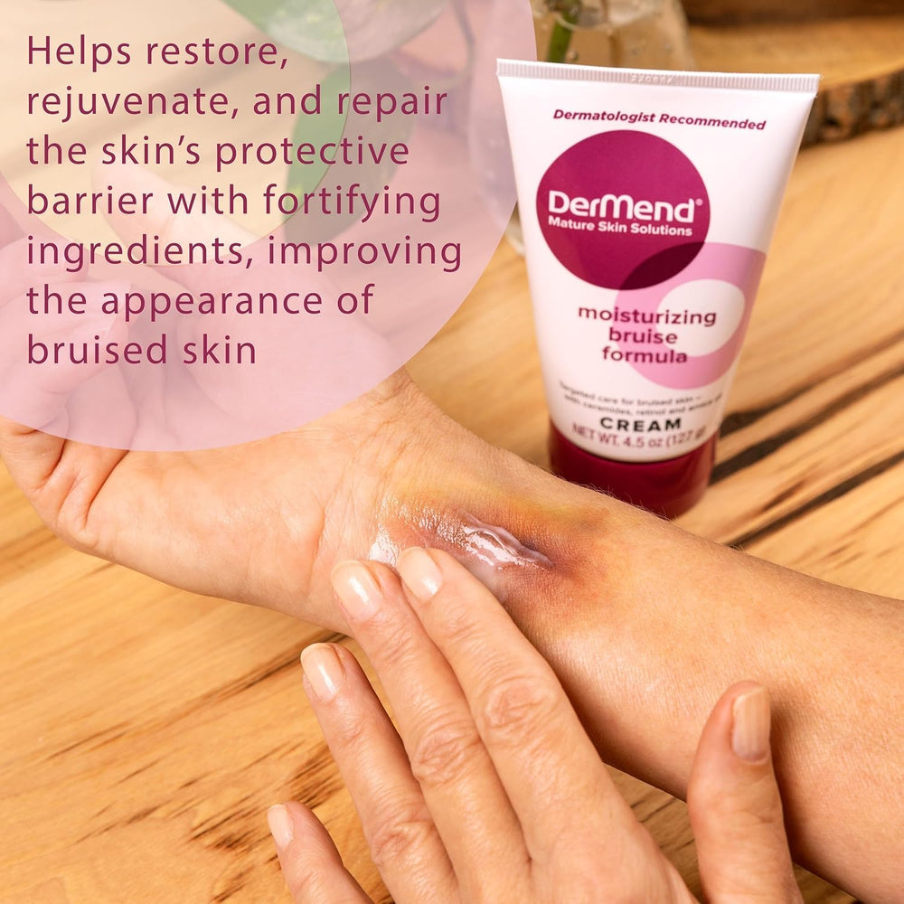 Dermend textura de la crema en primer plano, beneficio absorción ligera