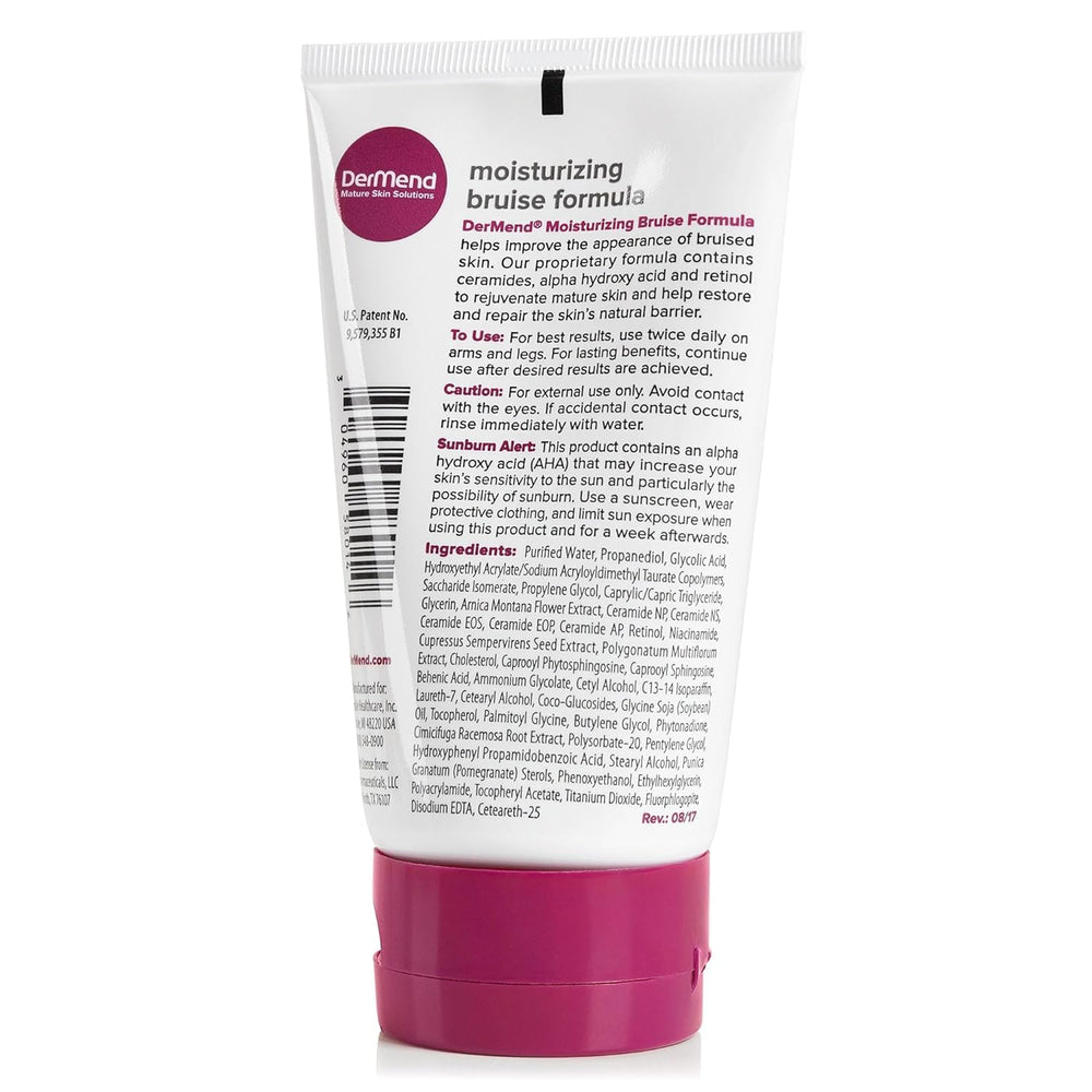 Dermend crema aplicada en brazo mostrando mejora visual, beneficio apariencia uniforme