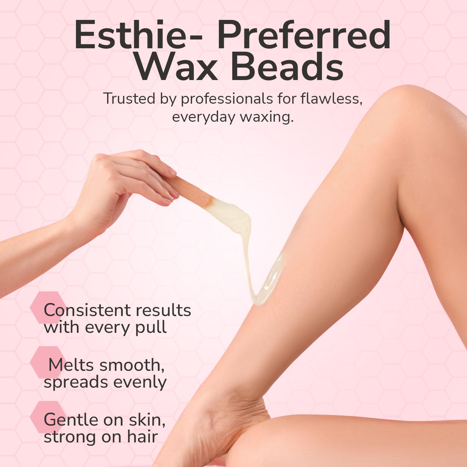 Dermwax comparación de tamaño con mano para visualizar 2.2 lb práctico