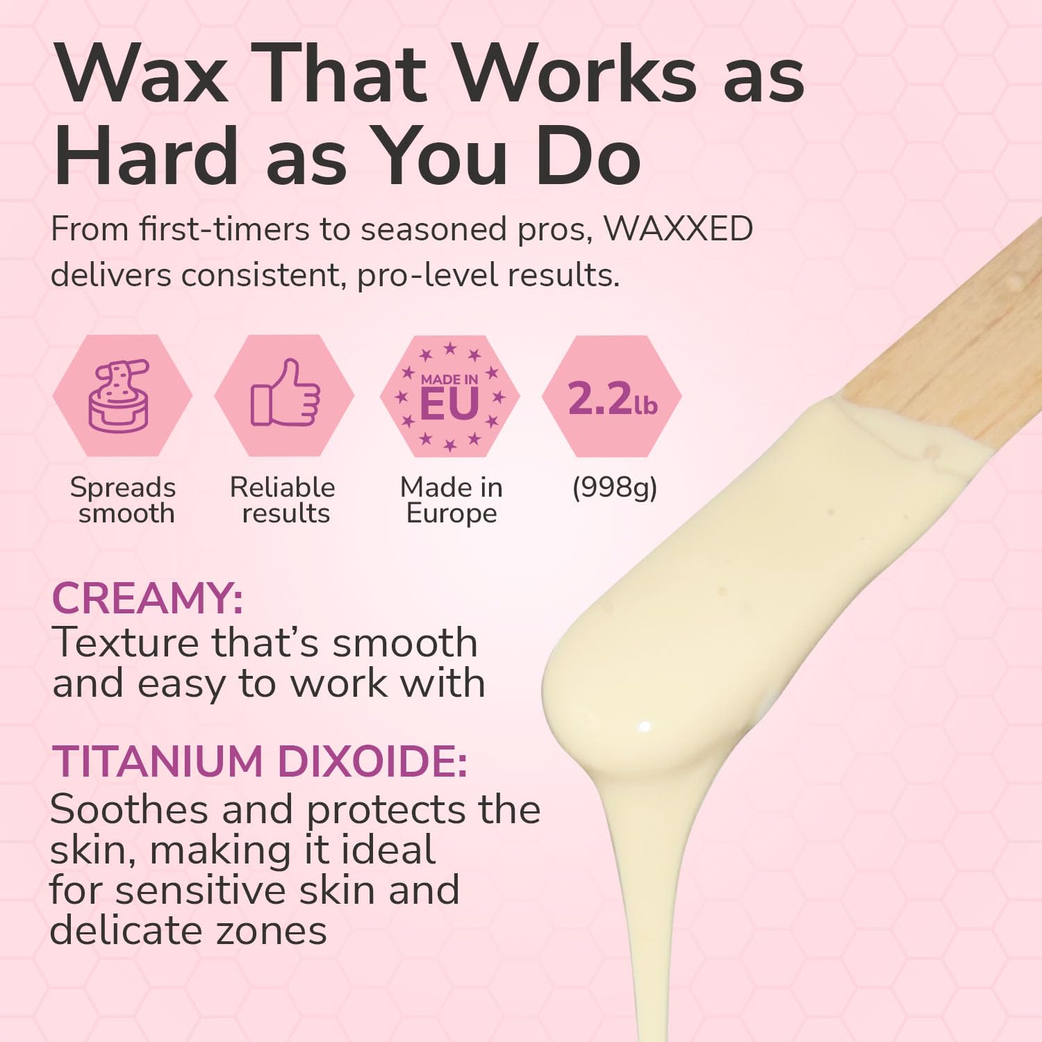 Dermwax perlas en primer plano revelan textura cremosa y fácil fusión