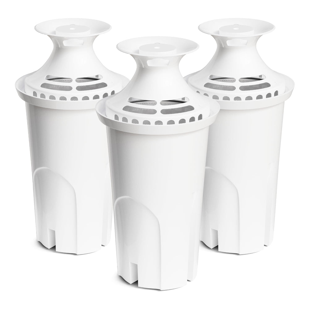 DESENRUIS vista frontal del filtro con compatibilidad Brita y ahorro