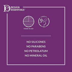 Design Essentials aplicación en cabello desenredado demostrando manejabilidad
