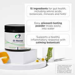 Designs for Health cucharada de GI Revive disolviéndose en agua para uso diario sencillo