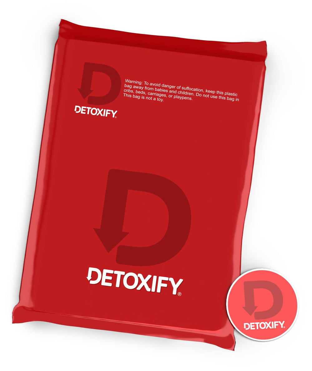 Detoxify etiqueta y lista de ingredientes legible para confianza del comprador