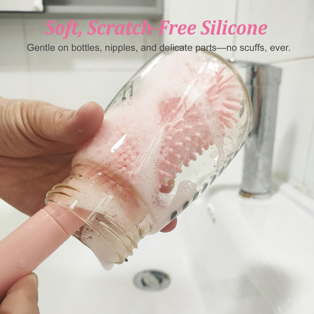 Detsuk detalle de cepillo pequeño junto a tetina, ideal para piezas pequeñas y contornos