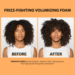 DevaCurl rizos definidos después de uso con más cuerpo