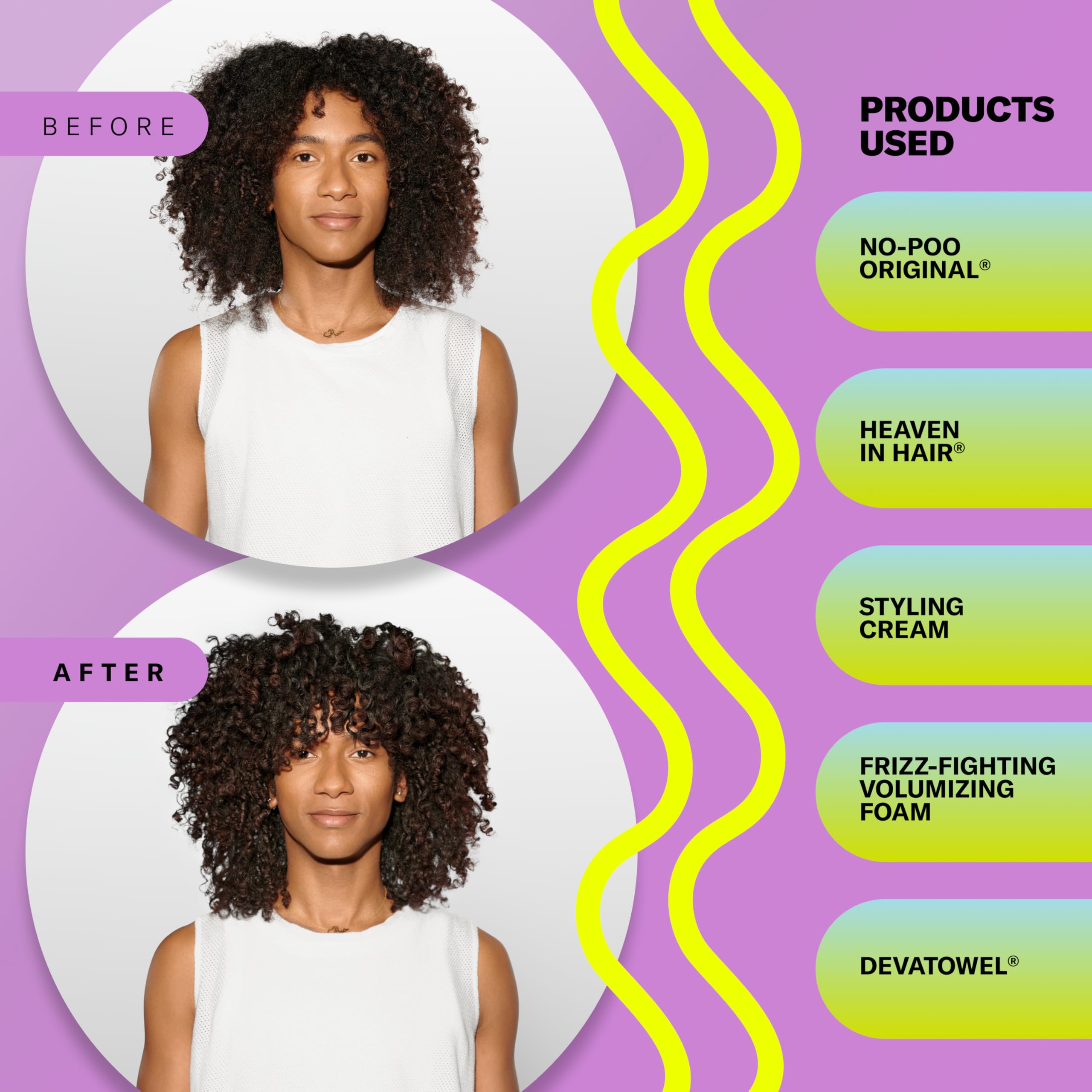 DevaCurl rizos definidos y sin frizz tras su uso