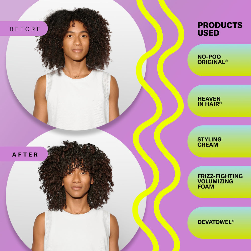 DevaCurl rizos definidos y sin frizz tras su uso