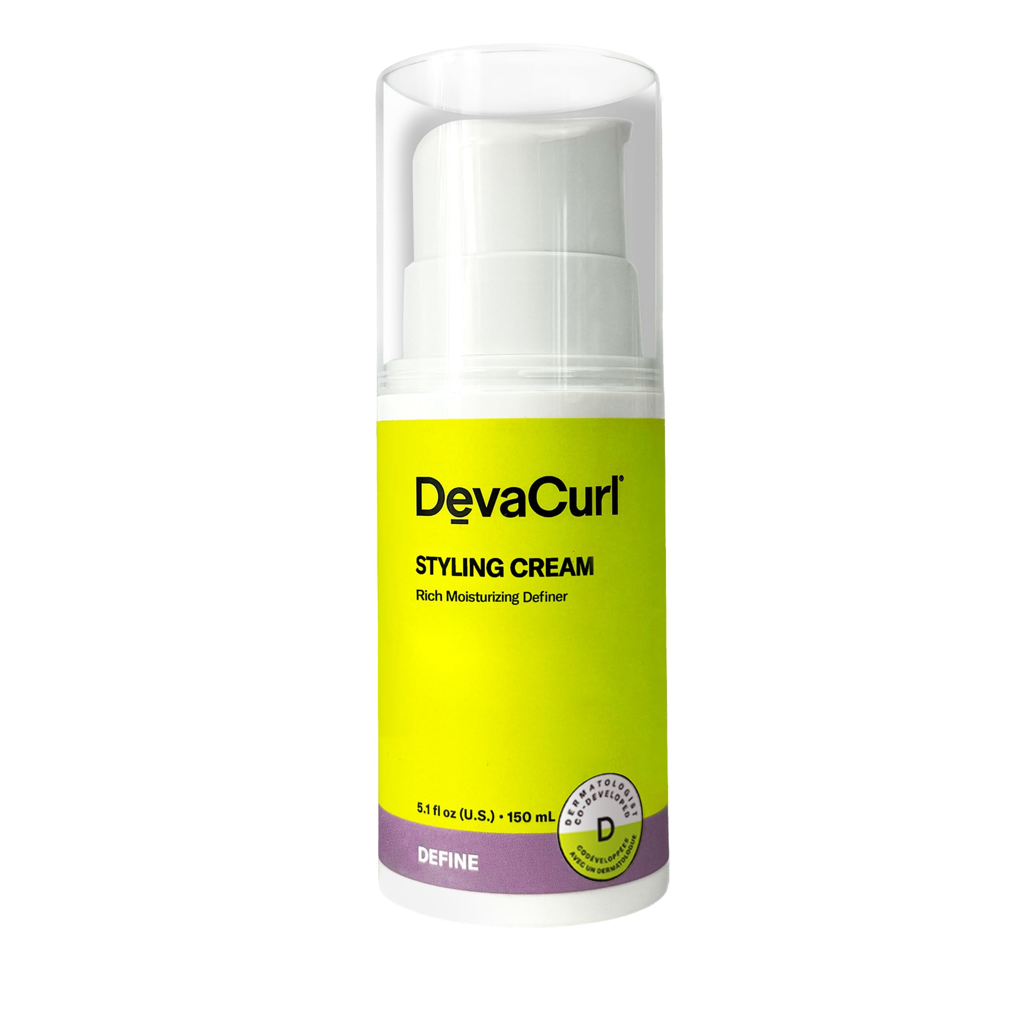DevaCurl envase frontal mostrando el formato y facilidad de uso