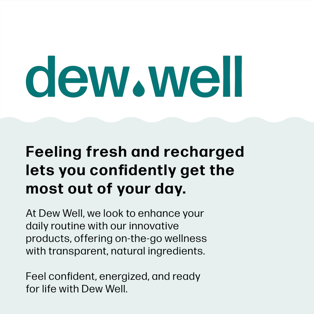 Dew Well variante pepino en envoltorio, aroma limpio y uso diario práctico