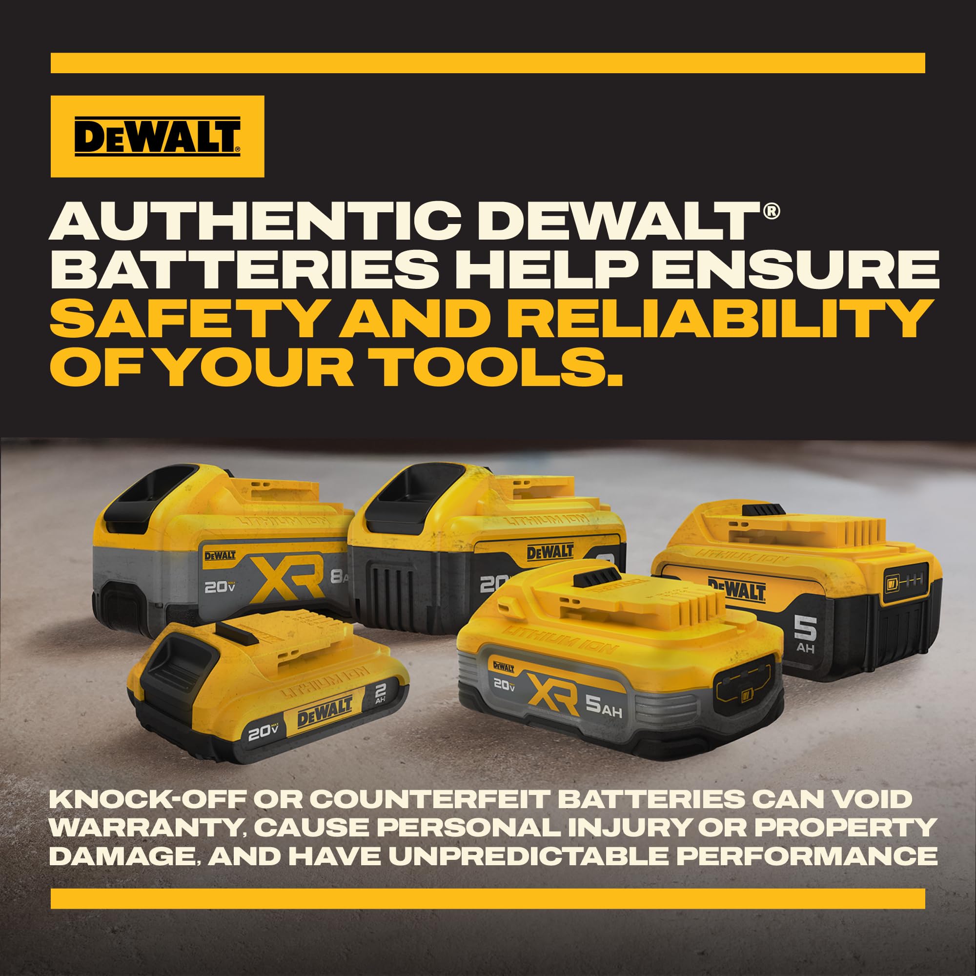 DEWALT batería en un entorno de obra mostrando resistencia y flujo de trabajo mejorado