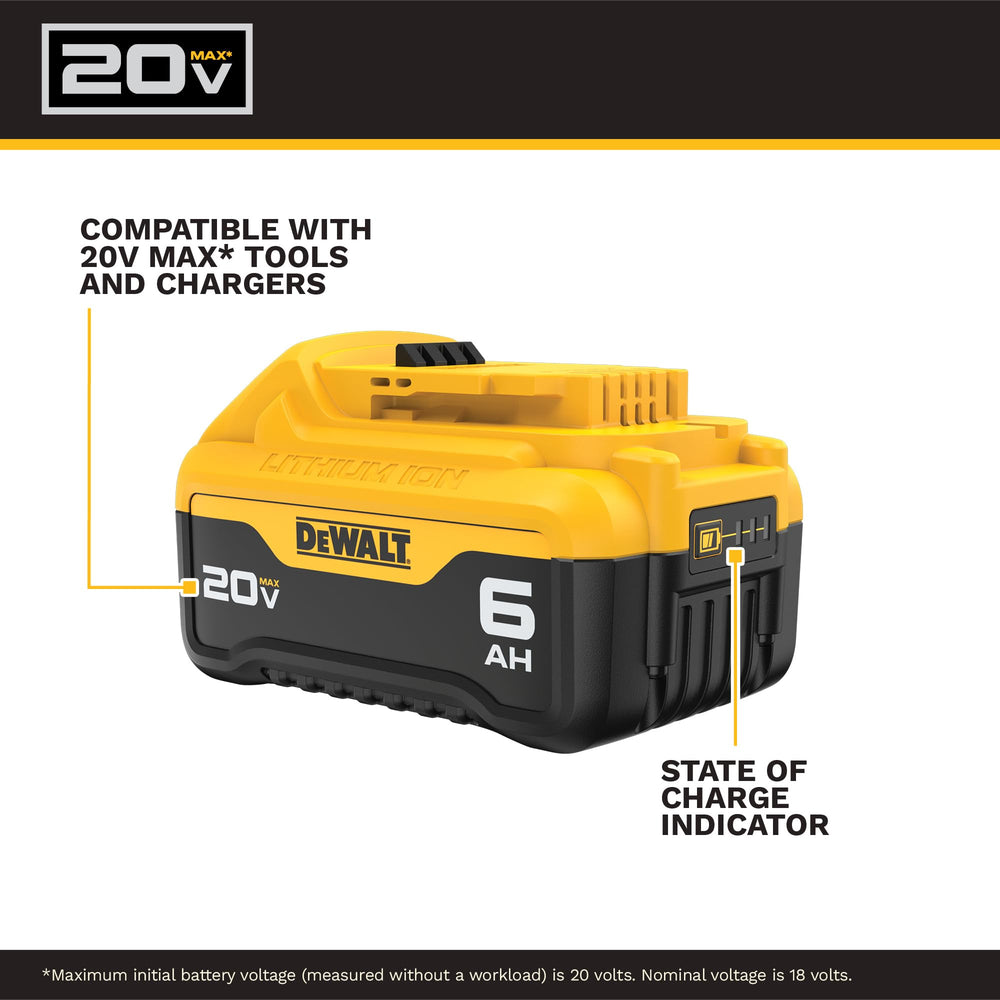 DEWALT indicador LED de carga visible para control rápido del nivel