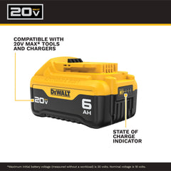 DEWALT indicador LED de carga visible para control rápido del nivel