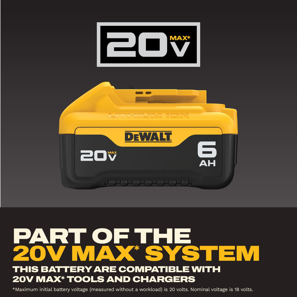 DEWALT comparación de tamaño junto a una herramienta para referencia de escala