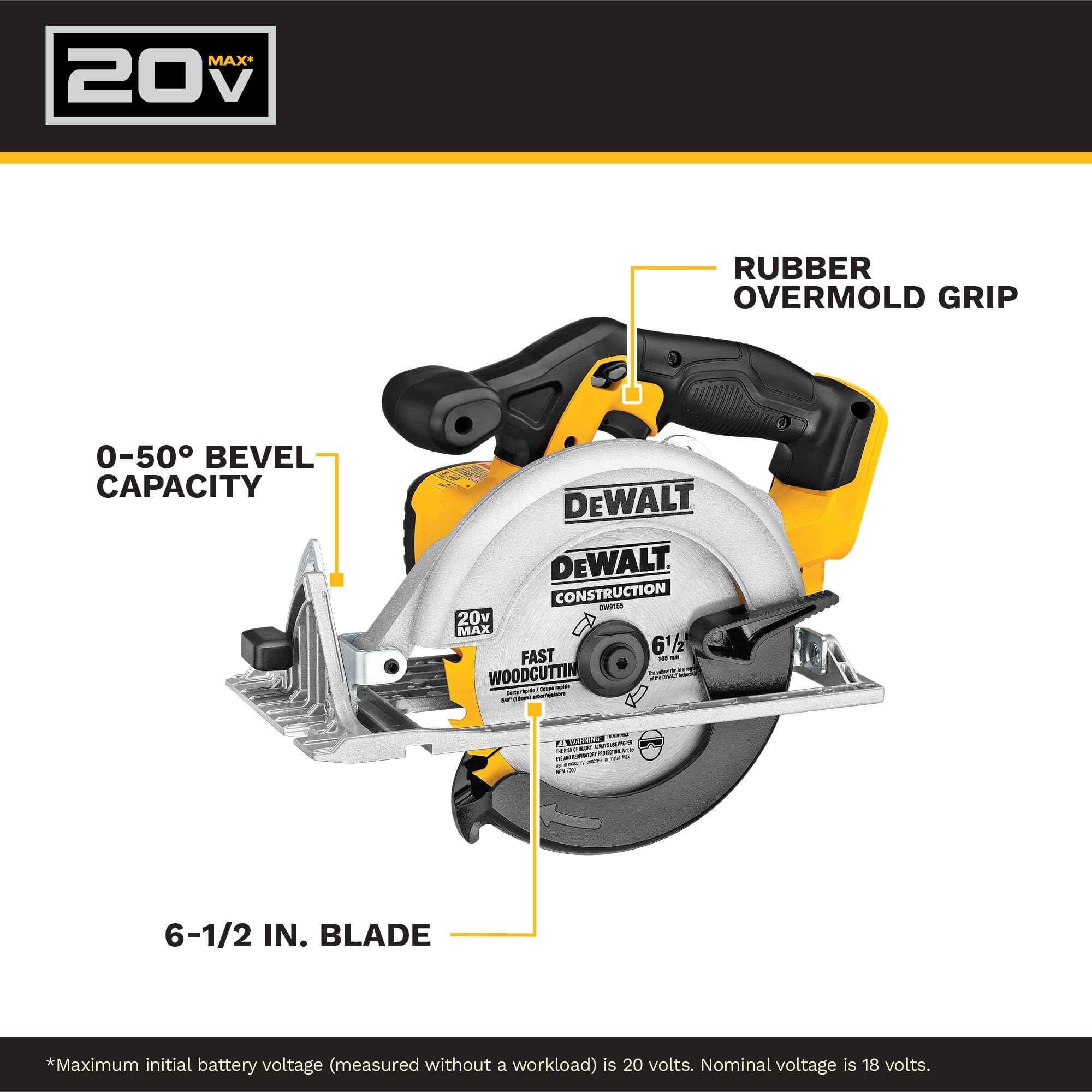DEWALT cuchilla de carburo de 18 dientes para cortes duraderos