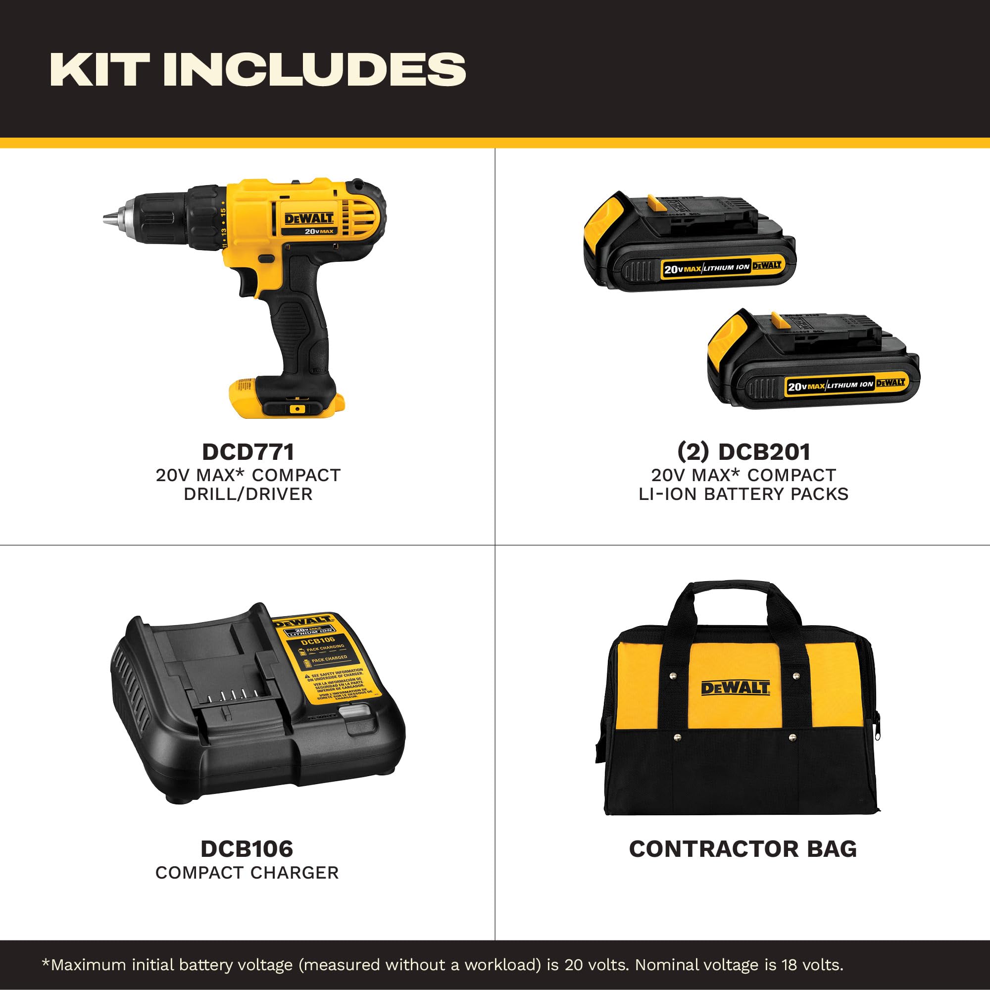 DEWALT primer plano del portabrocas que asegura puntas con firmeza