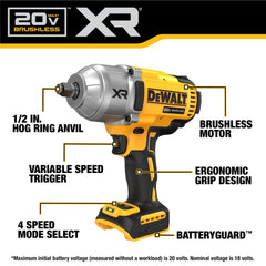 DEWALT primer plano del anclaje hog ring mostrando seguridad del dado