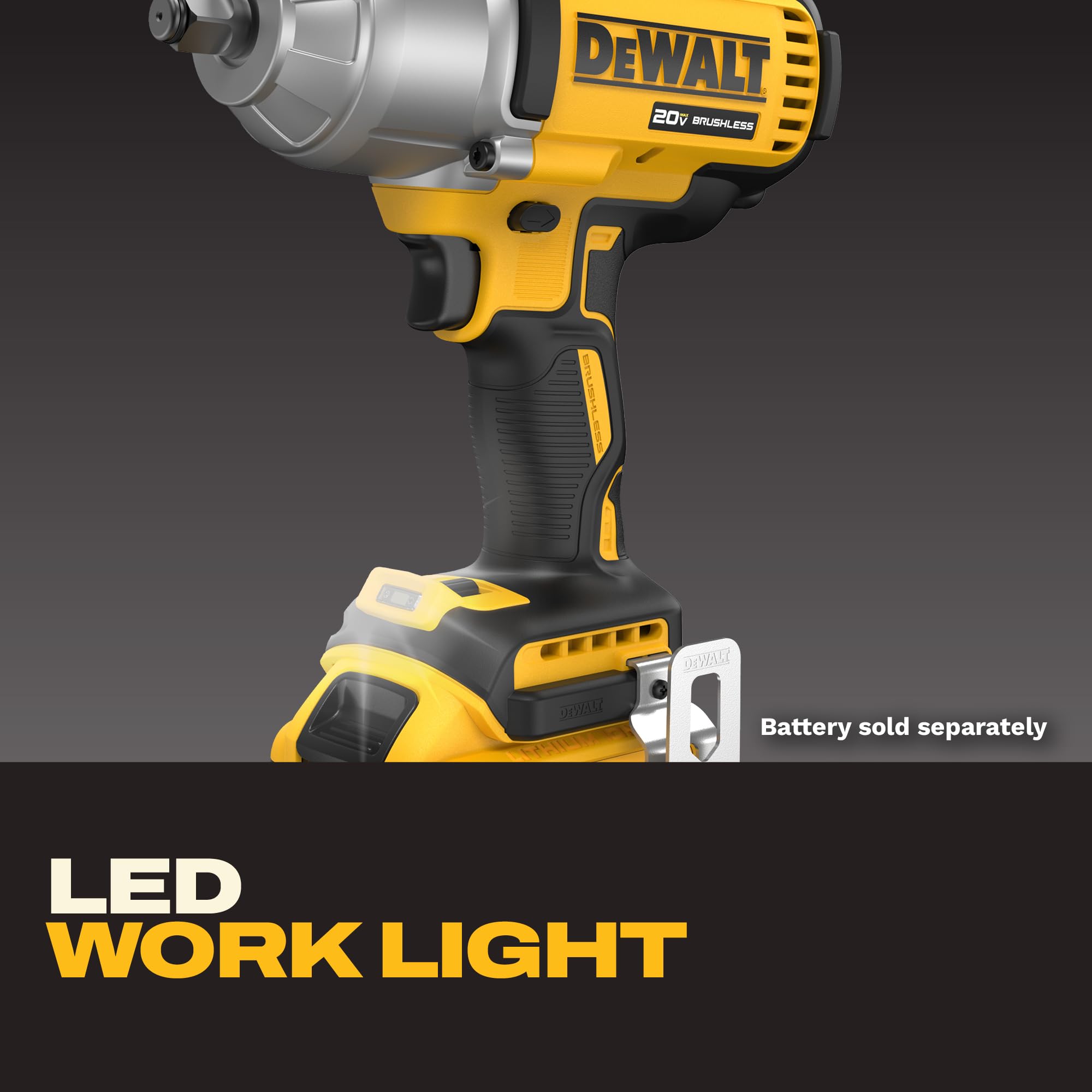 DEWALT herramienta en uso aflojando tuerca de rueda con alto torque