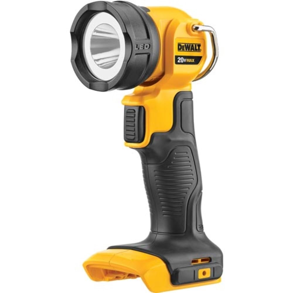 DEWALT linterna DCL040 frontal mostrando diseño compacto y portabilidad